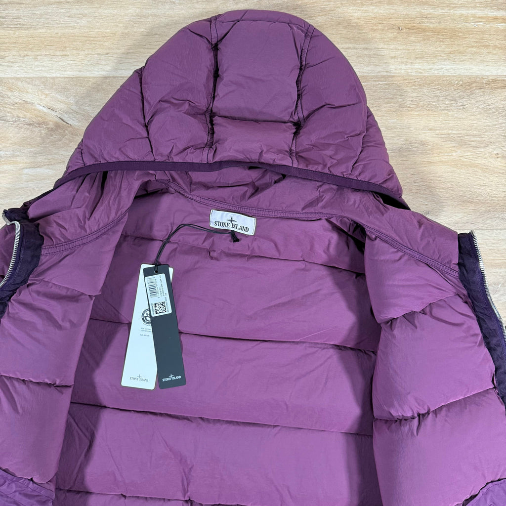 Stone Island Seamless Tunnel Down-TC Jacket in Burgundy Ironleague