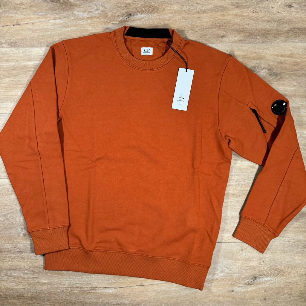 CP Company Diagonal Raised Lens Sweatshirt in Bombay Brown Ironleague