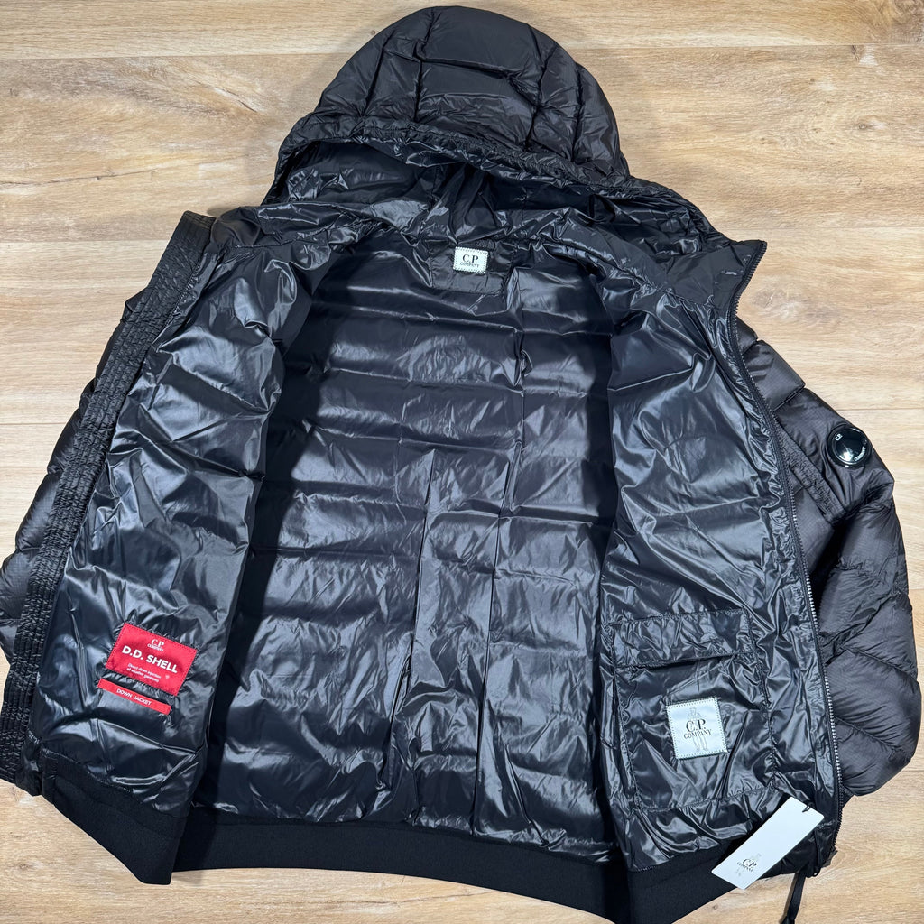 CP Company DD Shell Lens Down Jacket in Black Ironleague
