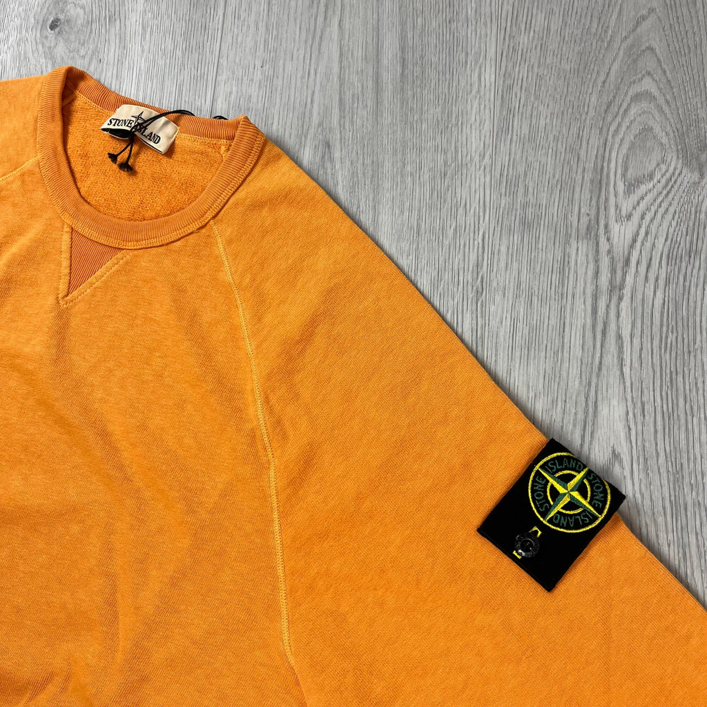 Stone Island Dyed Sweatshirt - Orange Ironleague