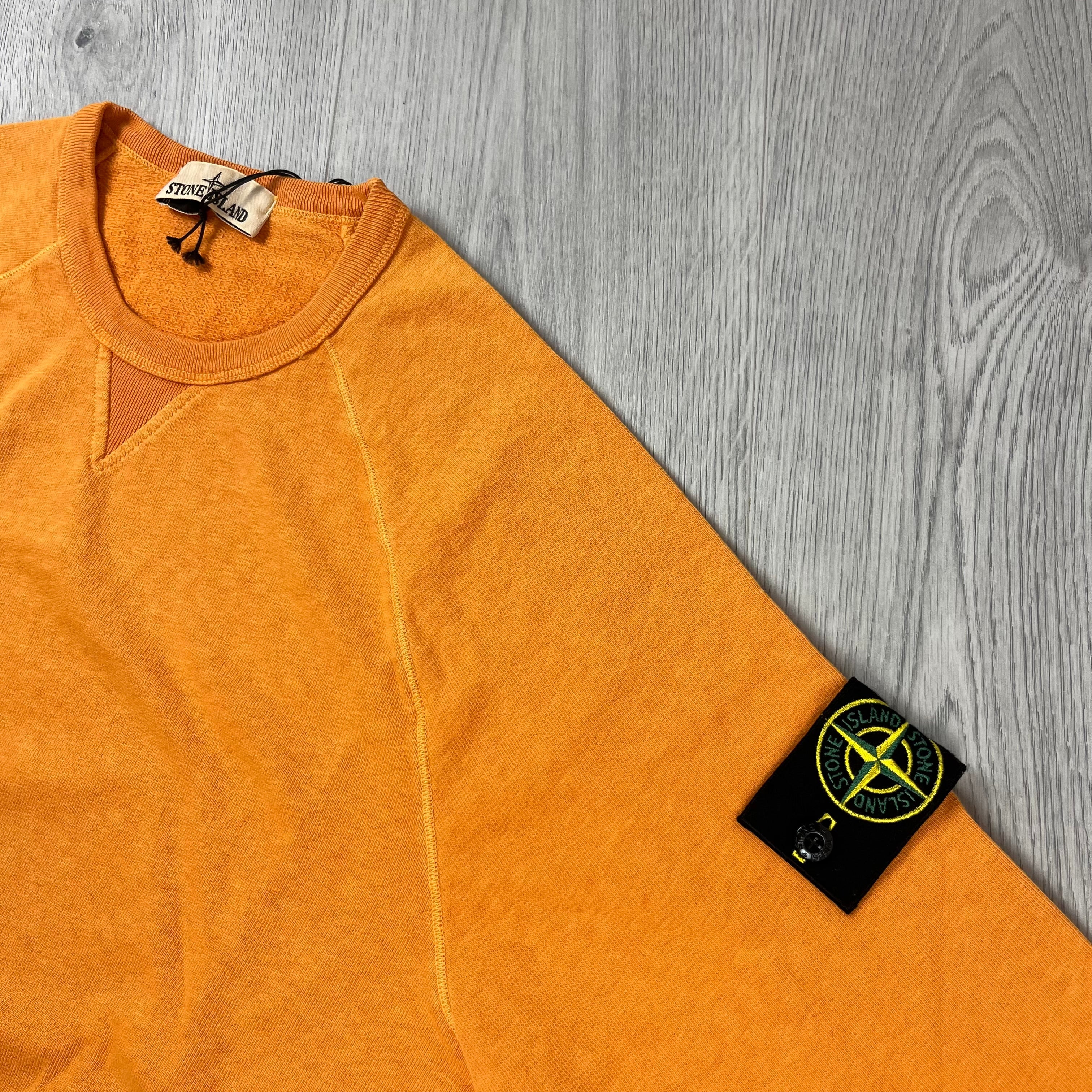 Stone Island Dyed Sweatshirt - Orange Ironleague