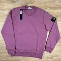 Stone Island Garment Dyed Crewneck Sweatshirt in Onion Rose Ironleague