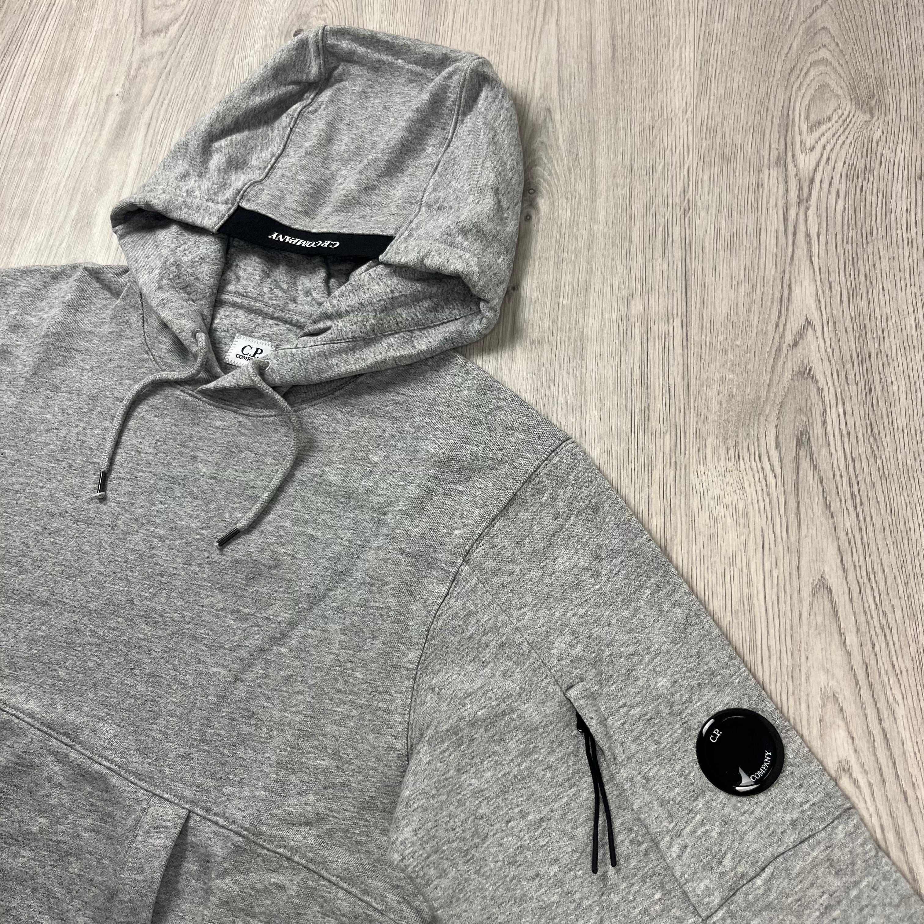 CP Company Raised Fleece Hoodie - Grey Ironleague