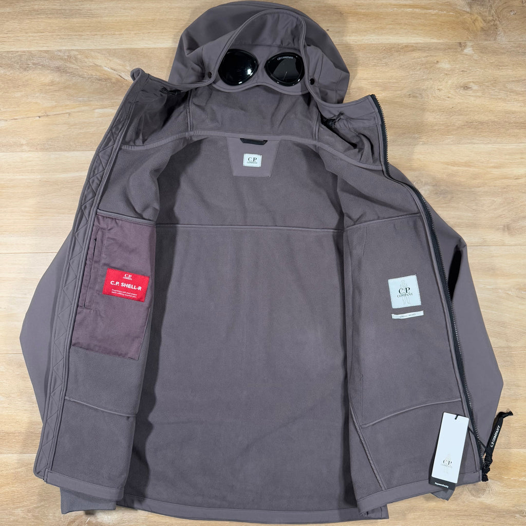 CP Company Shell-R Goggle Jacket in Violet Ironleague