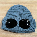 CP Company Extra Fine Merino Wool Goggle Beanie in Flint Stone Ironleague