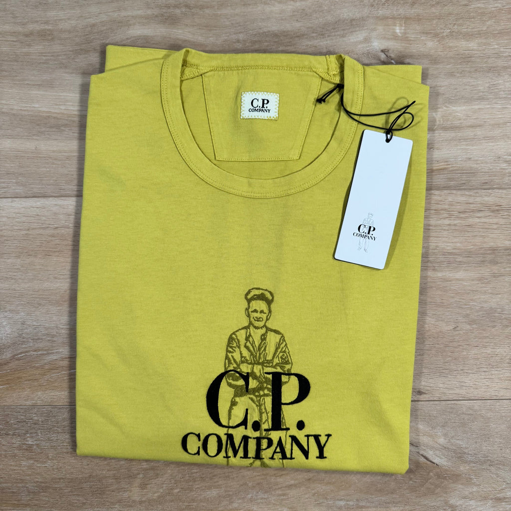 CP Company 1020 British Sailor T-Shirt in Cress Green - Yellow Ironleague