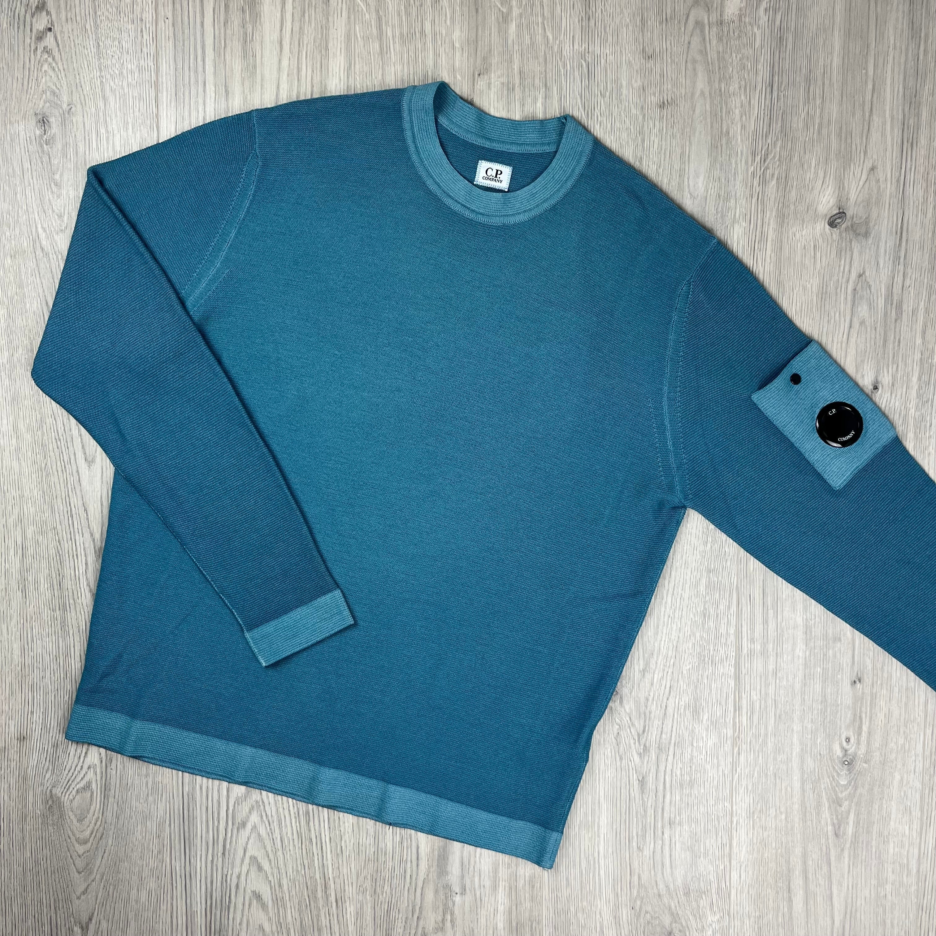 CP Company Knit Sweatshirt - Aegean Blue Ironleague
