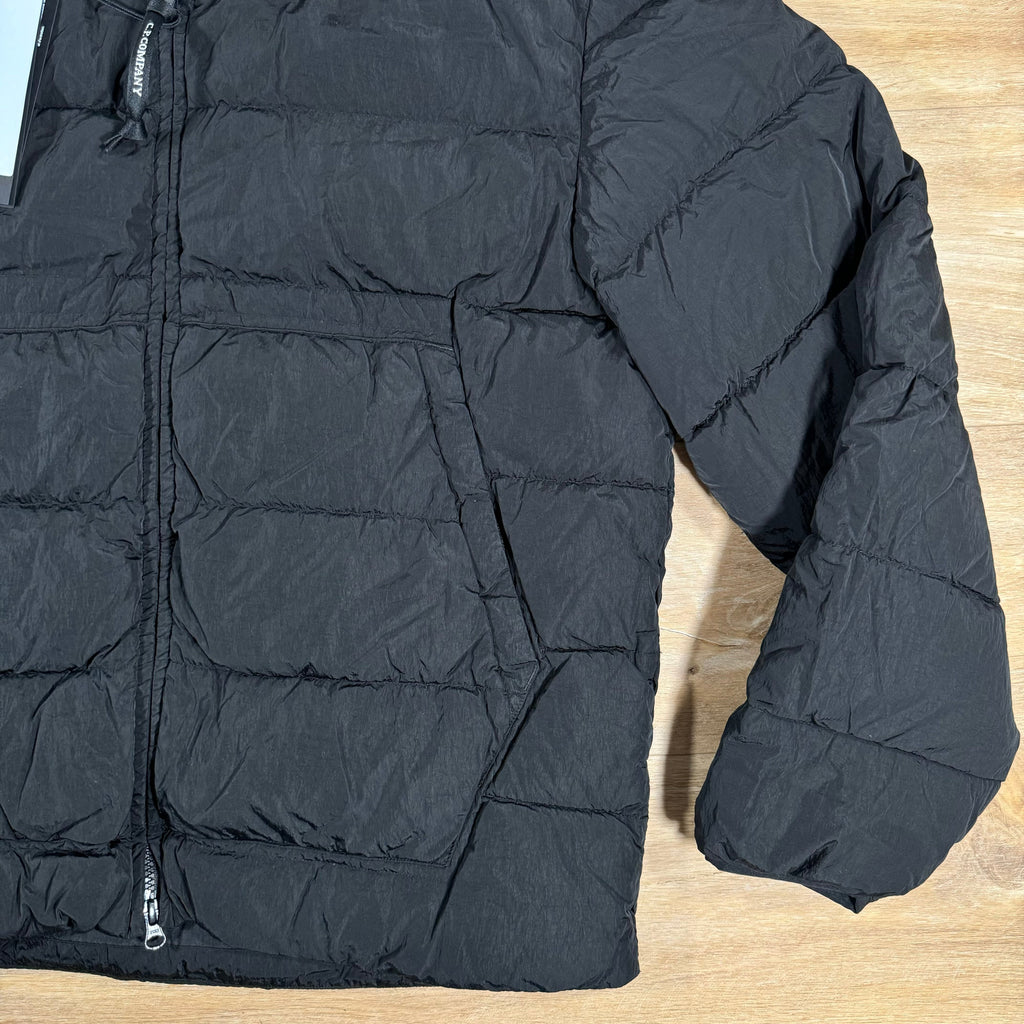CP Company Chrome-R Goggle Down Jacket in Black Ironleague