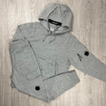 CP Company Raised Fleece Tracksuit - Grey Ironleague