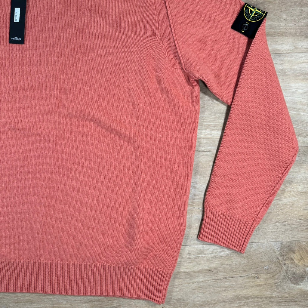Stone Island Lambswool Crewneck Sweatshirt in Orange Ironleague