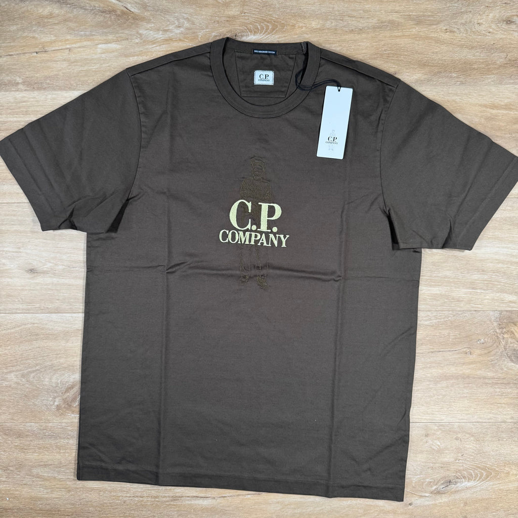 CP Company 30/2 Mercerized Jersey Twisted British Sailor T-Shirt in Ivy Green Ironleague