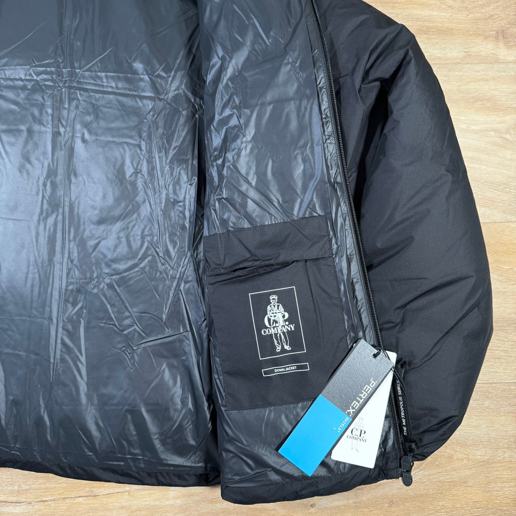 CP Company Metropolis Pertex Down Jacket in Black Ironleague