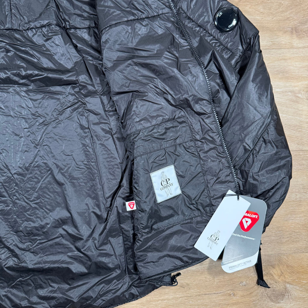 CP Company Nada Shell Lens Padded Jacket in Black Ironleague