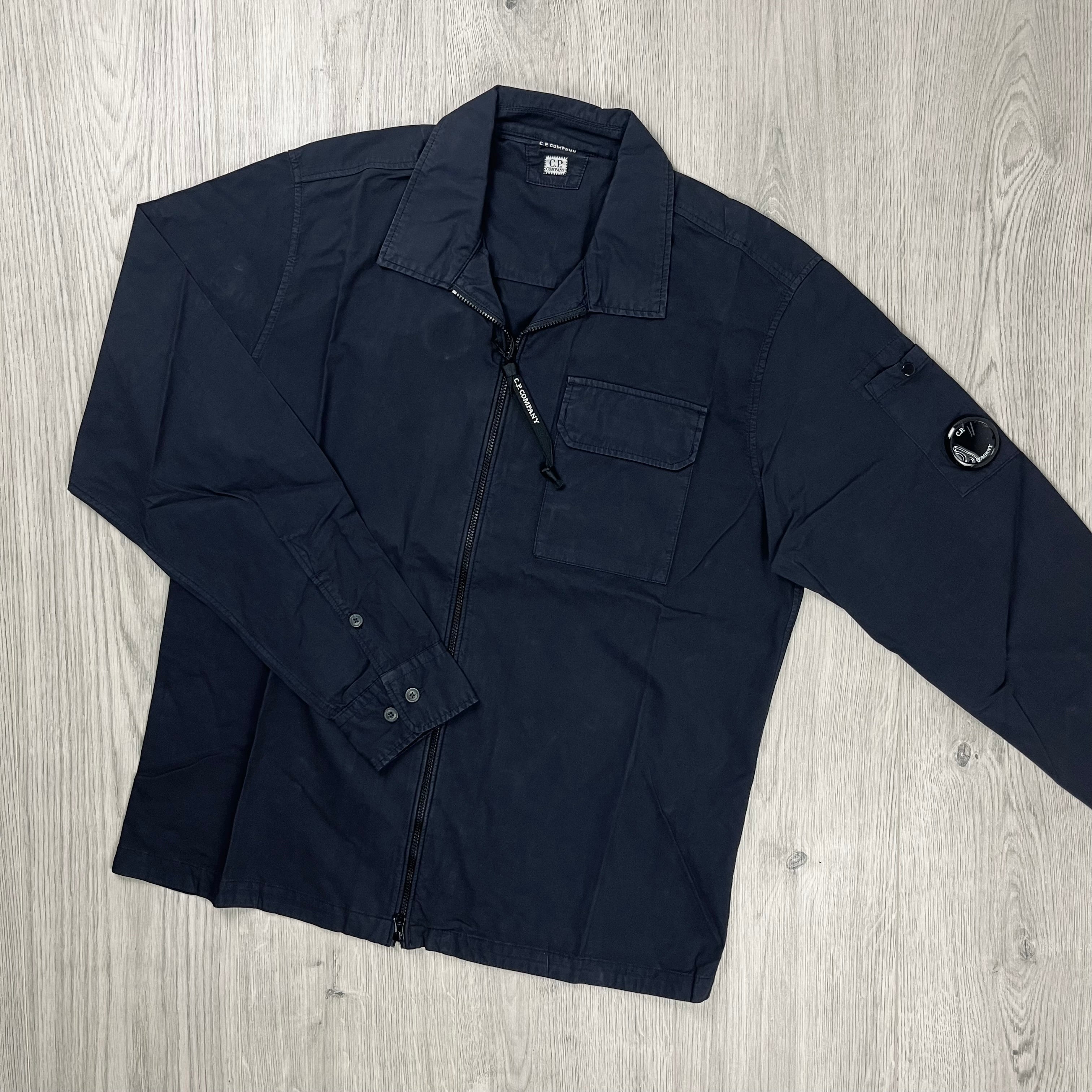 CP Company Zip Overshirt - Navy Ironleague