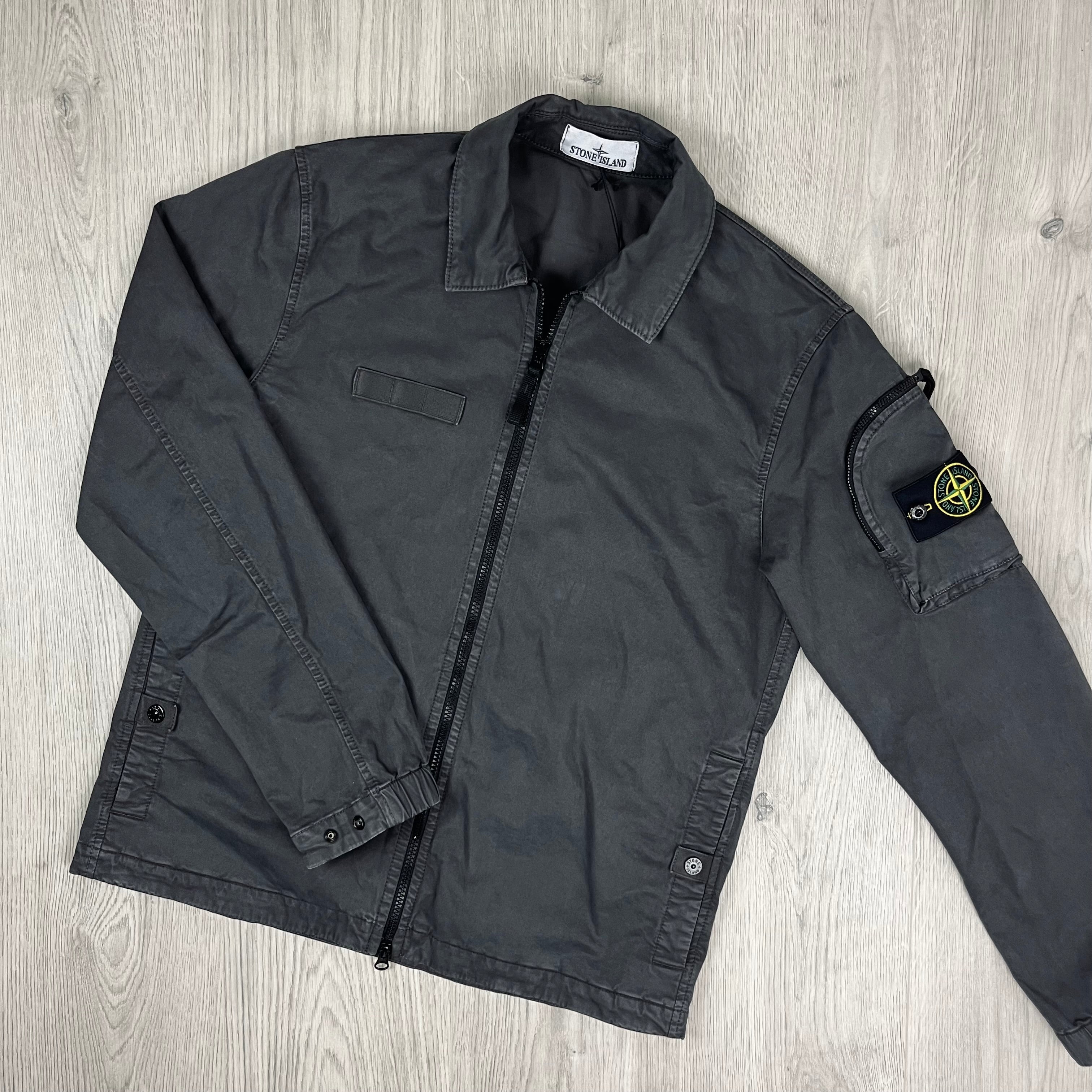 Stone Island Zip Overshirt - Charcoal Ironleague