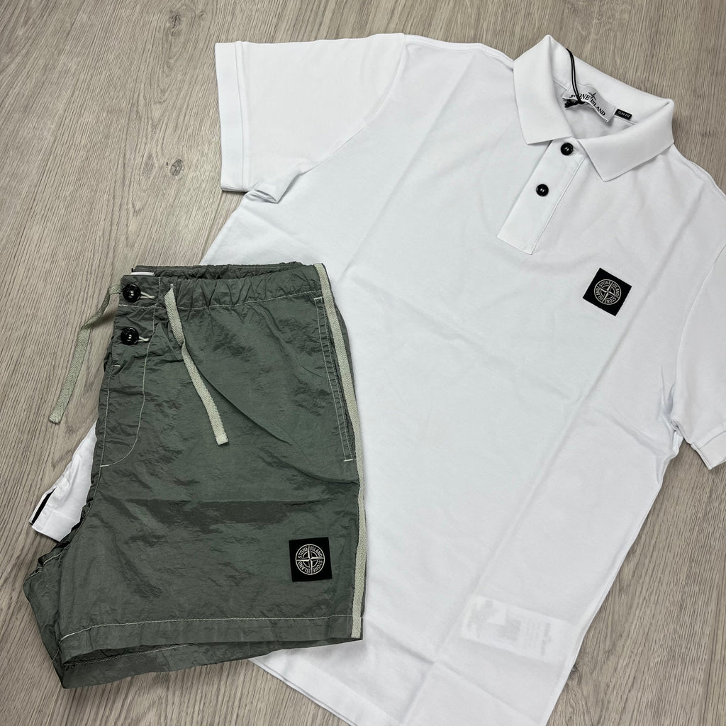 Stone Island Holiday Set - White/Sage Ironleague