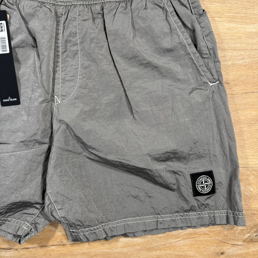 Stone Island Nylon Metal Swim Shorts in Pearl Grey Ironleague