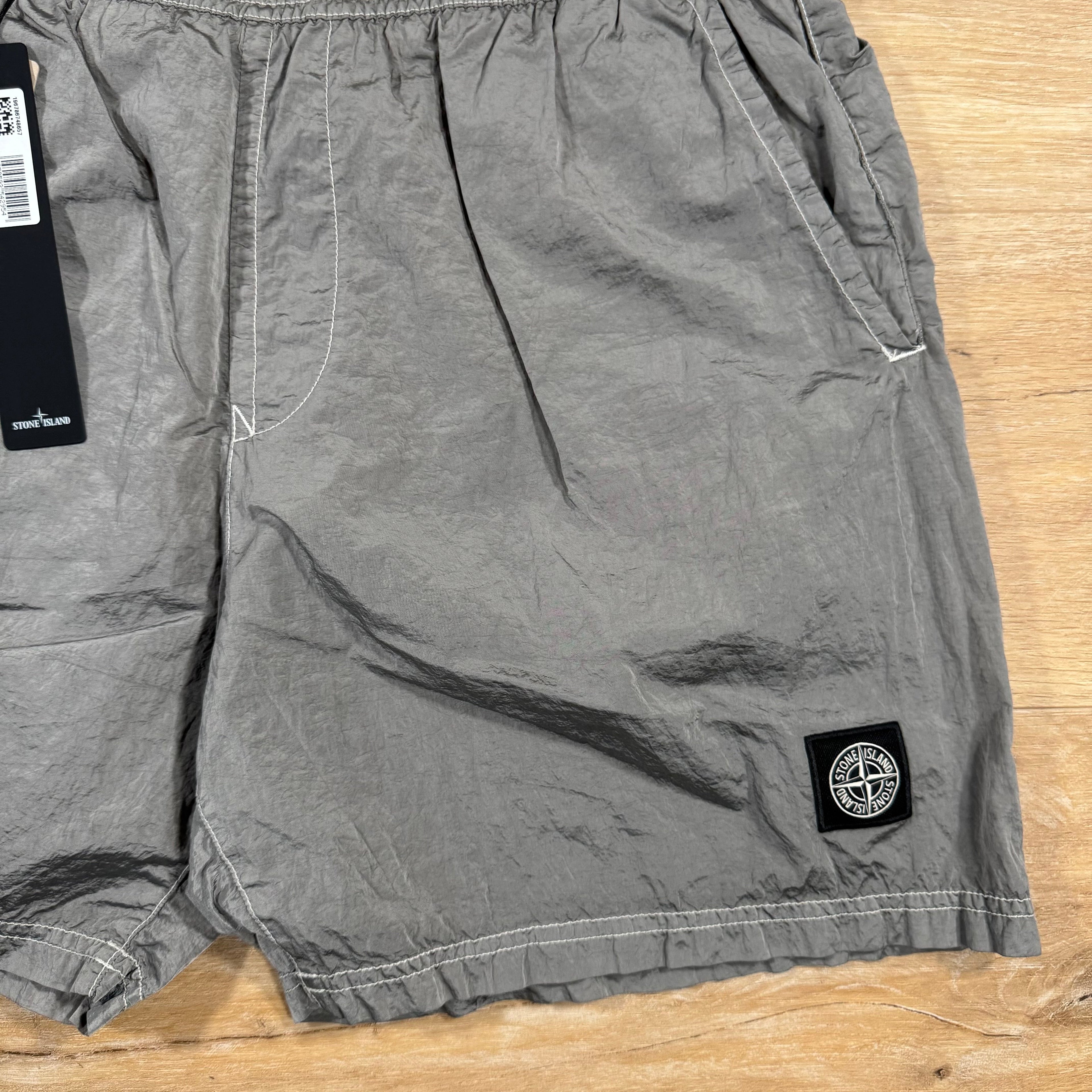 Stone Island Nylon Metal Swim Shorts in Pearl Grey Ironleague