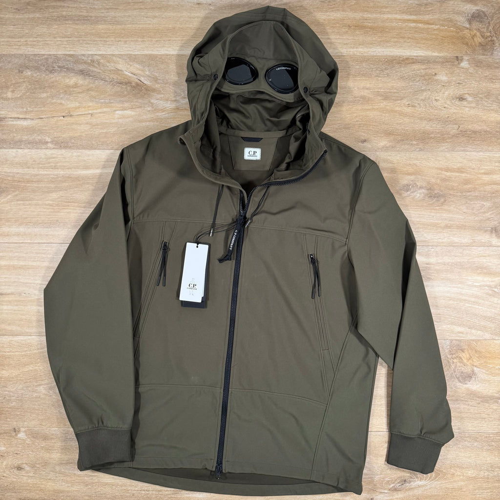 CP Company Shell-R Goggle Jacket in Ivy Green Ironleague