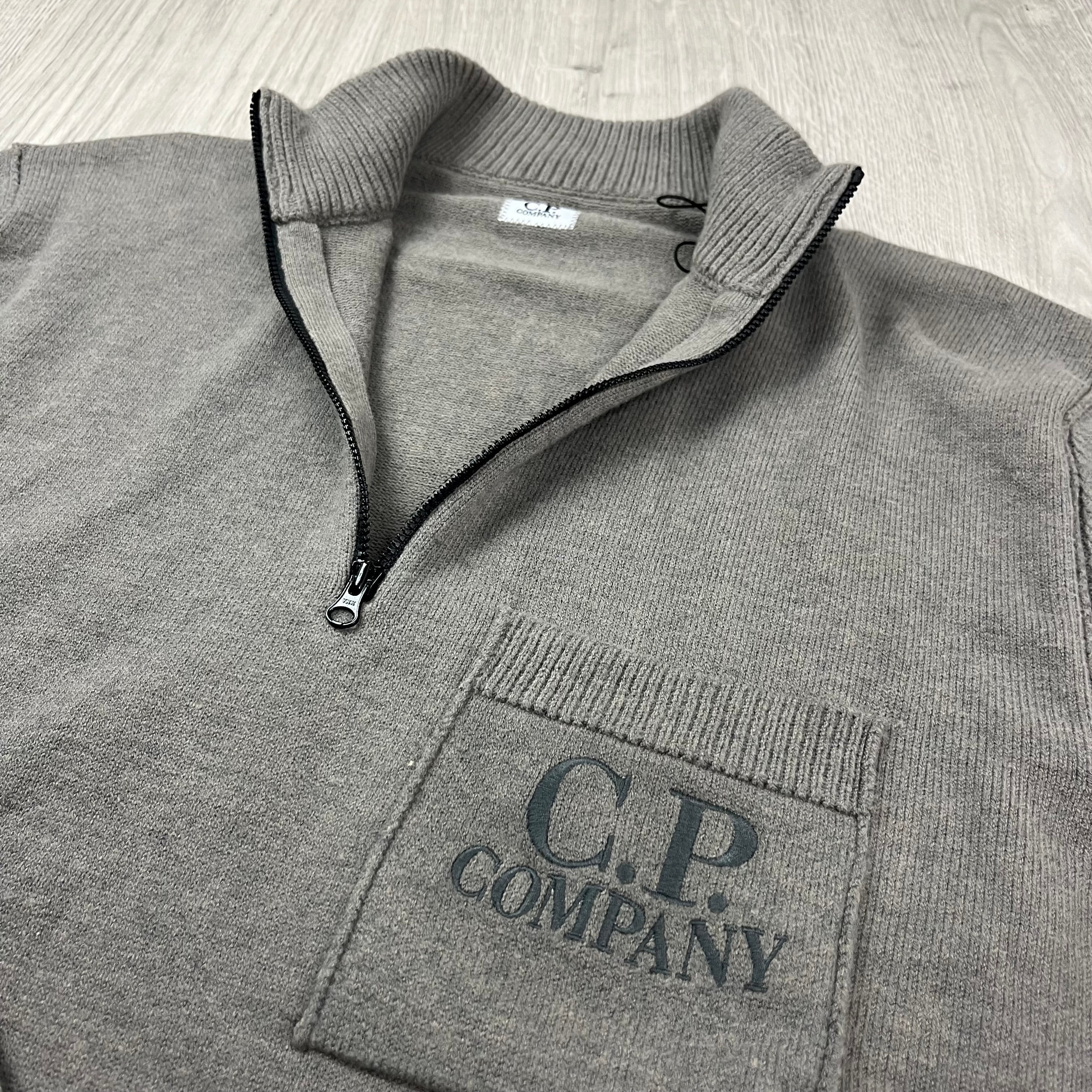CP Company Patch Knit Fleece - Gunmetal Ironleague