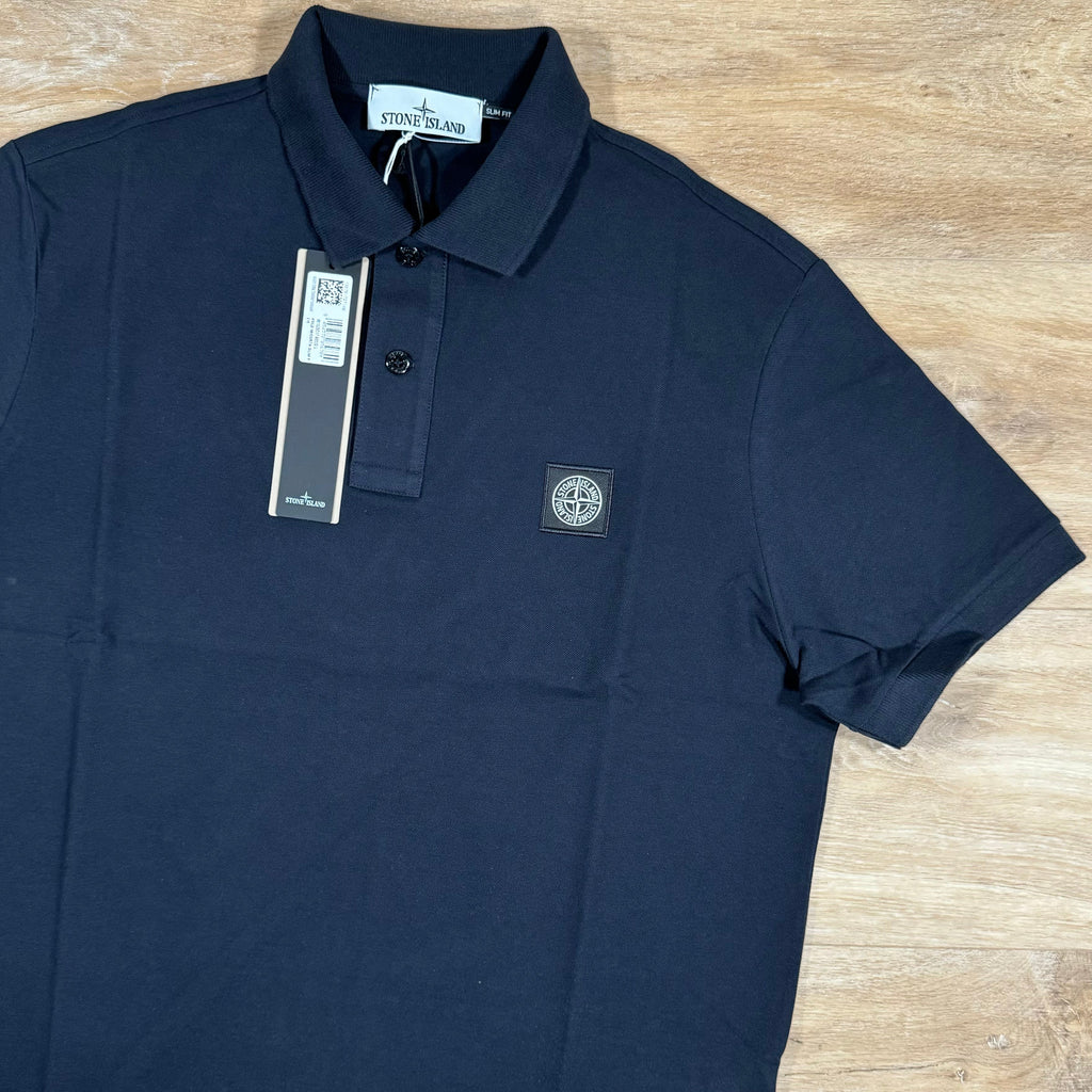 Stone Island Organic Cotton Pique Polo Shirt in Navy Ironleague