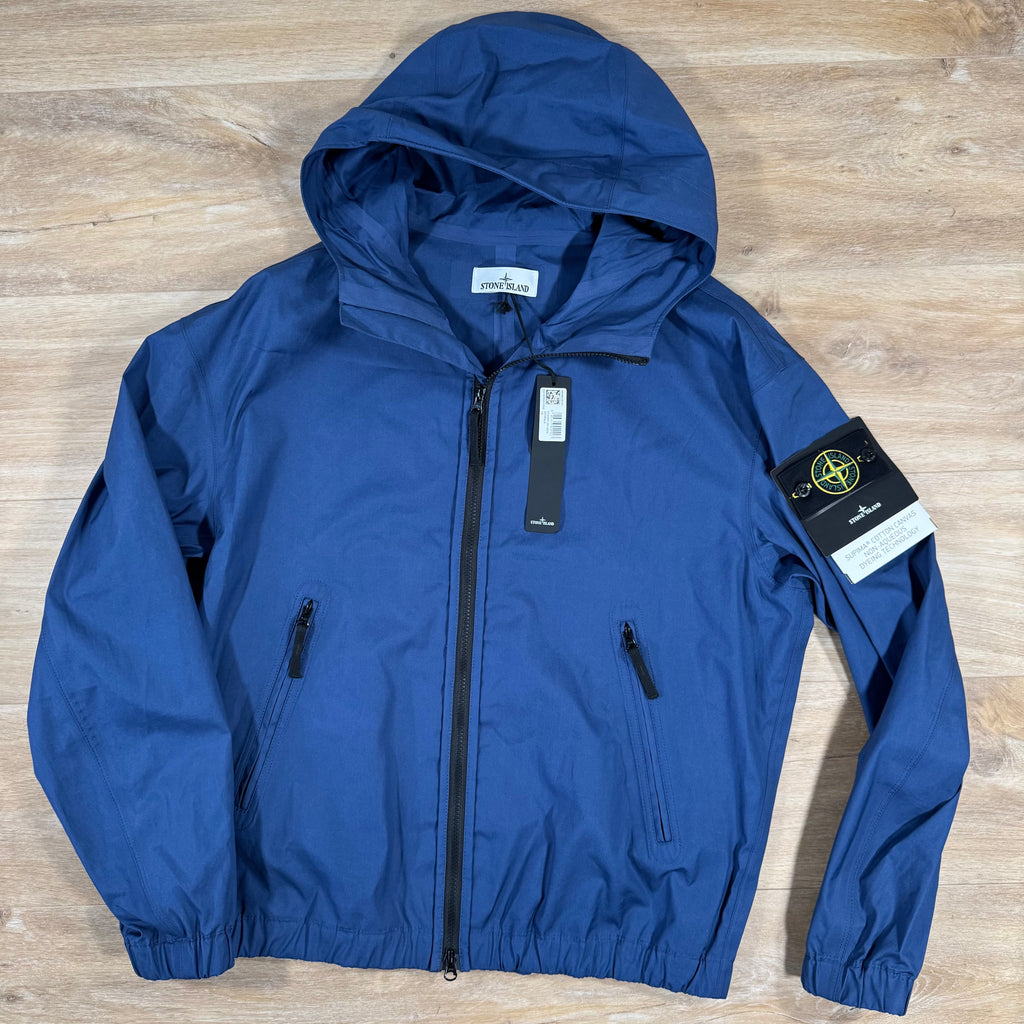 Stone Island Supima Canvas Jacket in Marine Blue Ironleague