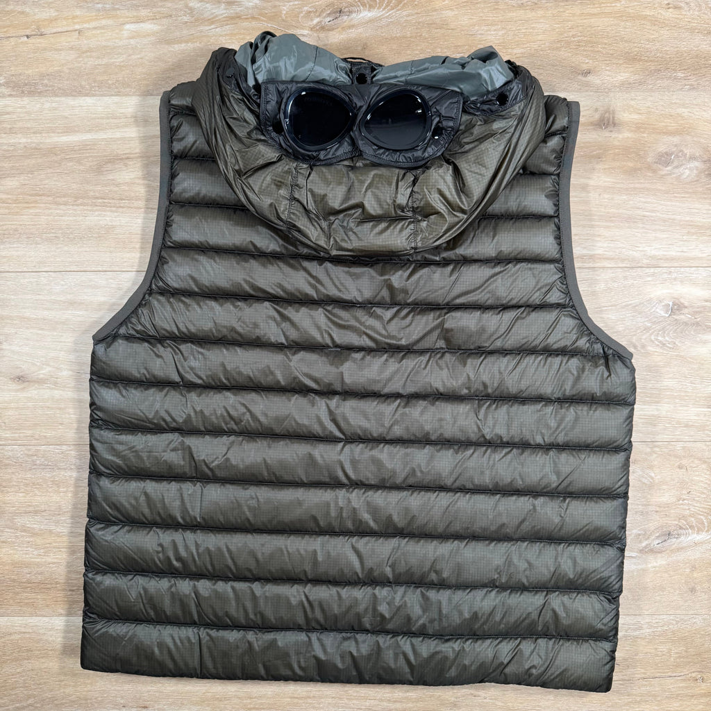 CP Company DD Shell Goggle Down Vest in Grape Leaf Ironleague