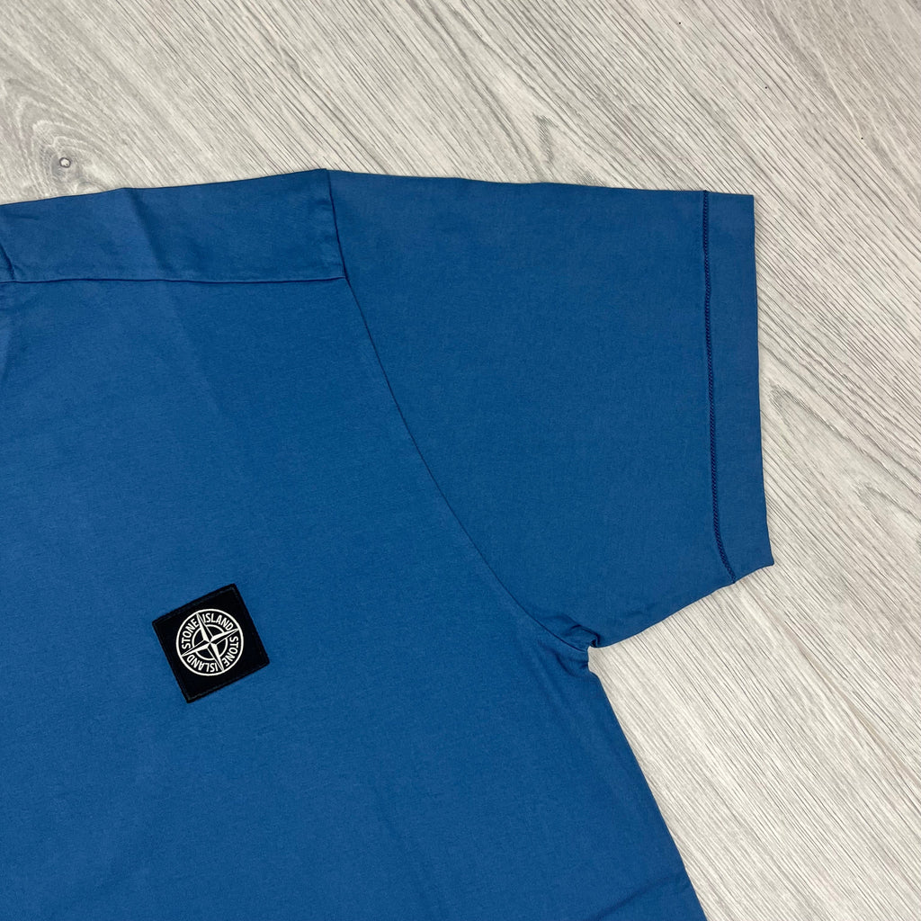 Stone Island Patch T-Shirt - Avio Blue Ironleague