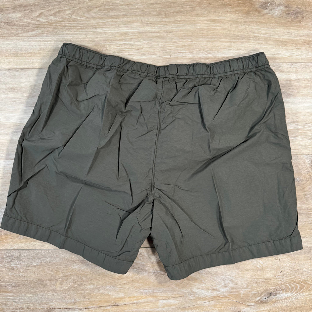 CP Company Flatt Nylon Logo Swim Shorts in Ivy Green Ironleague