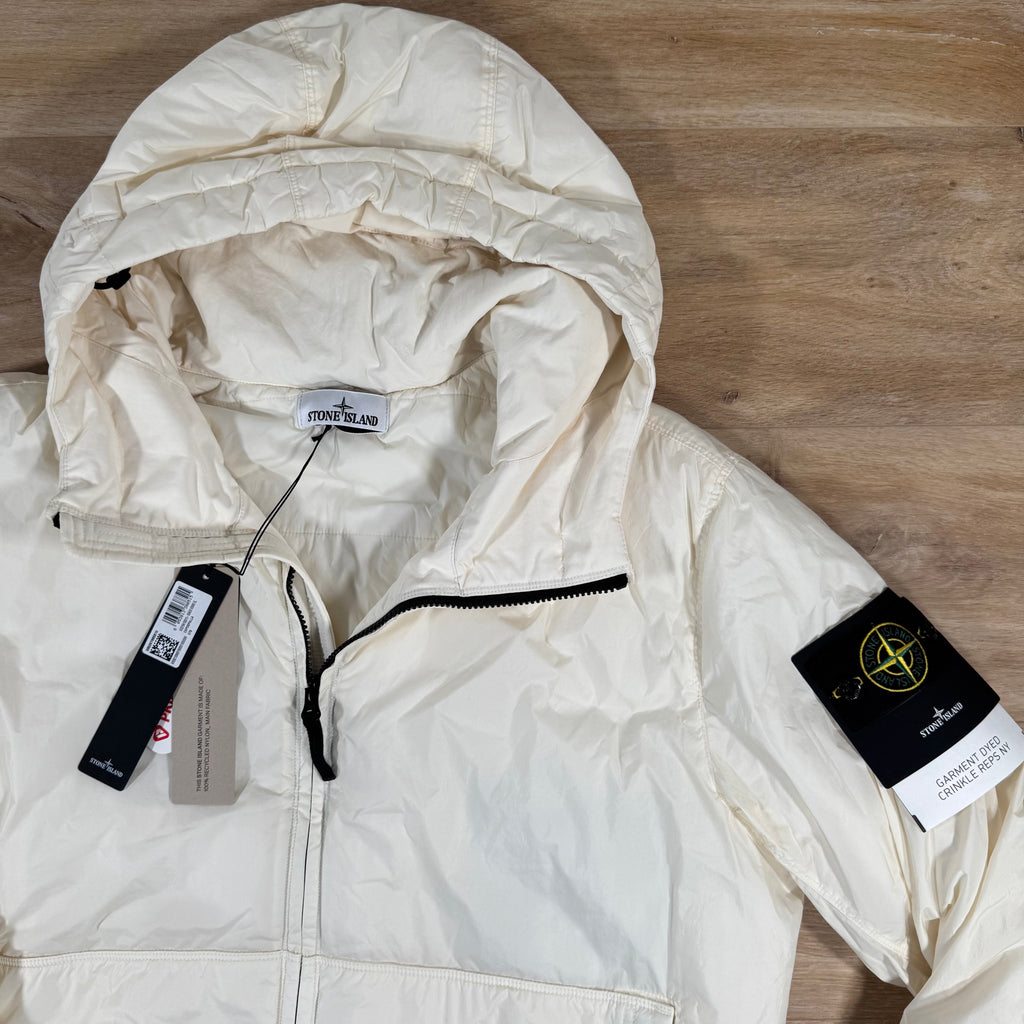 Stone Island Crinkle Reps NY Padded Jacket in Ivory Ironleague