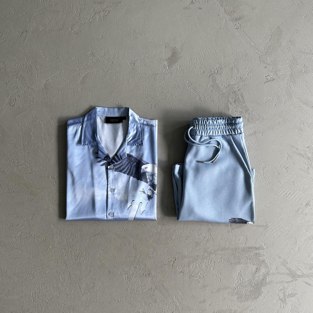 Trapstar Eagle Short Set - Sky Blue Ironleague