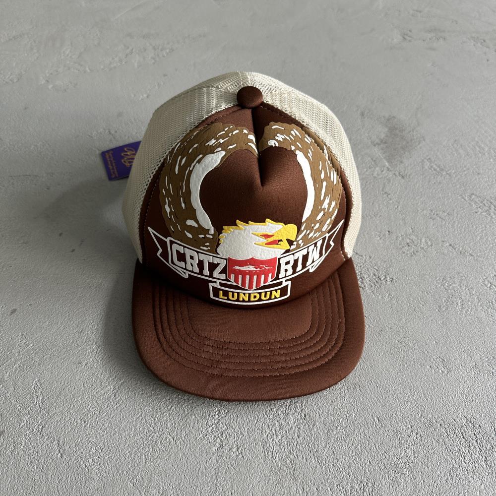 Corteiz Eagle Trucker Cap - Brown Ironleague
