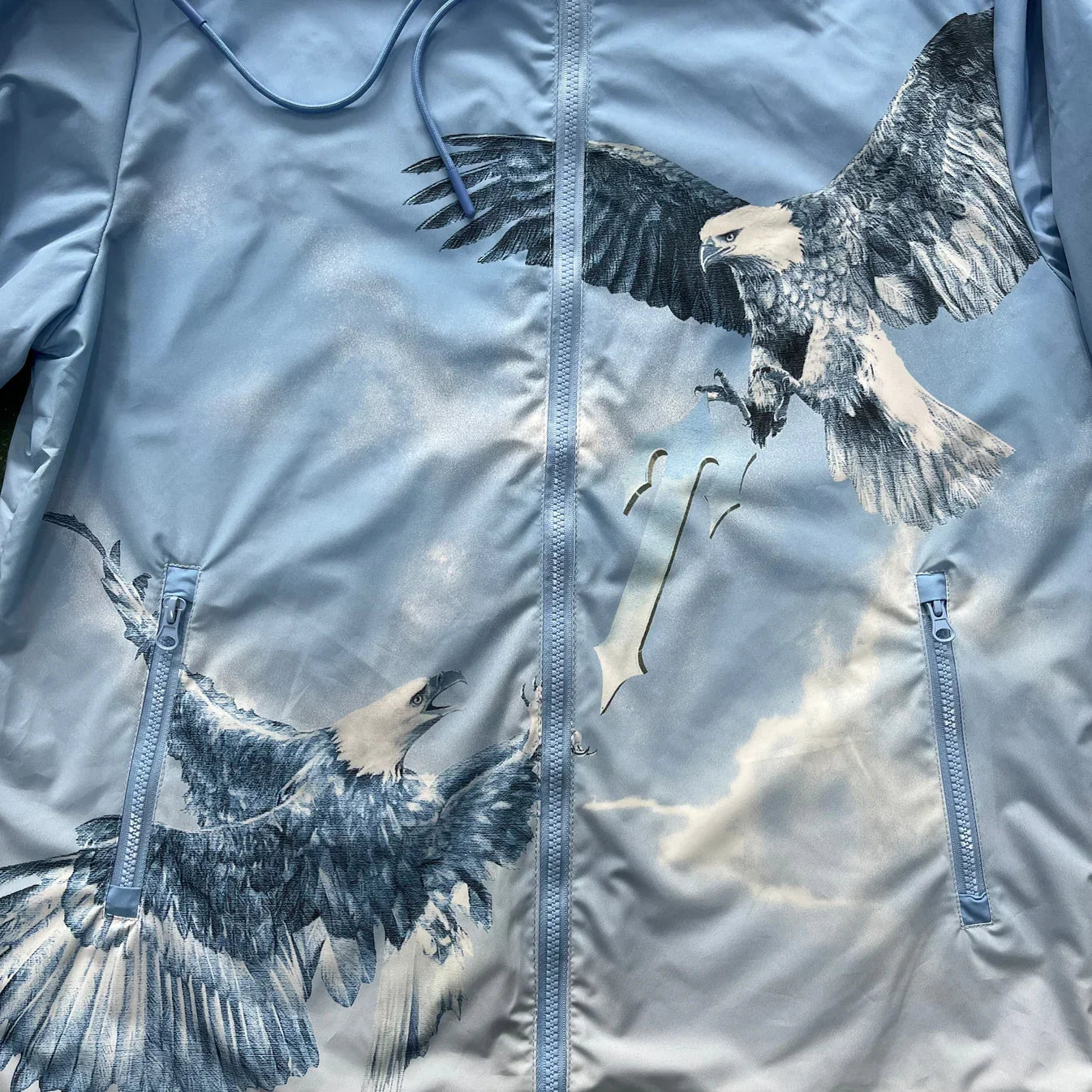 Trapstar Eagle Zip Windbreaker - Sky Blue Ironleague