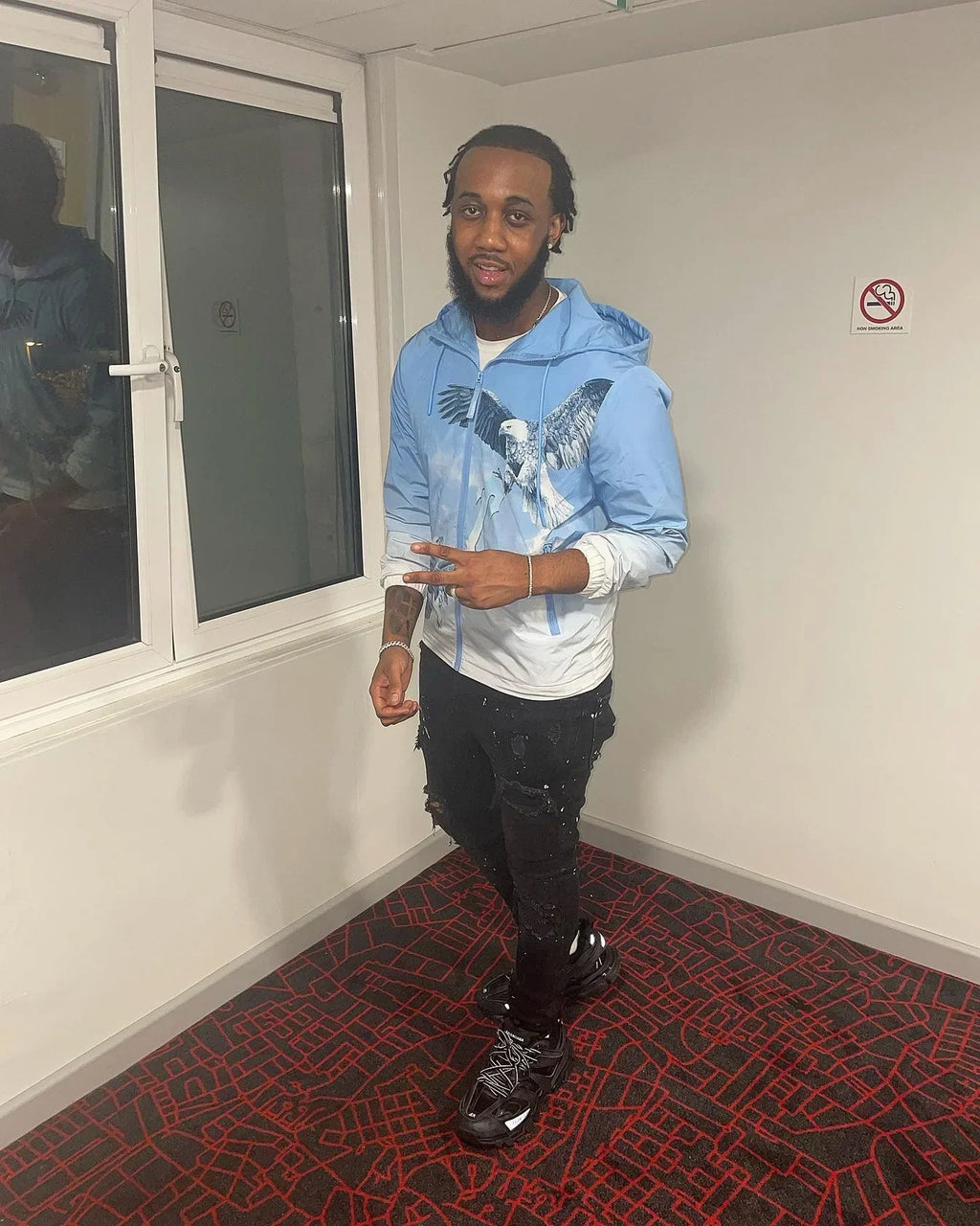 Trapstar Eagle Zip Windbreaker - Sky Blue Ironleague