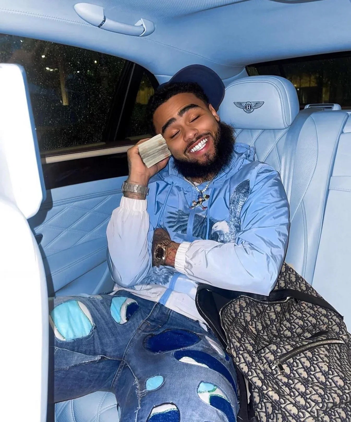 Trapstar Eagle Zip Windbreaker - Sky Blue Ironleague
