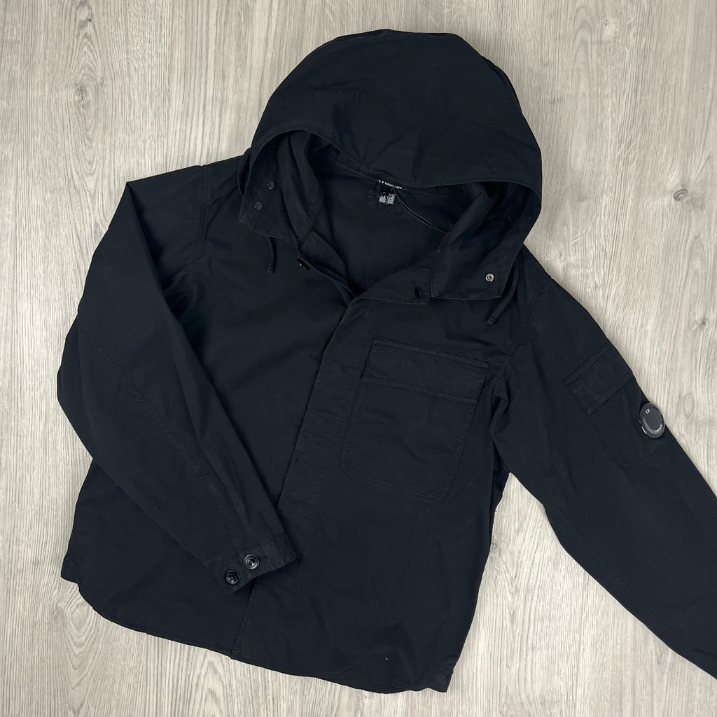 CP Company Hooded Overshirt - Black Ironleague