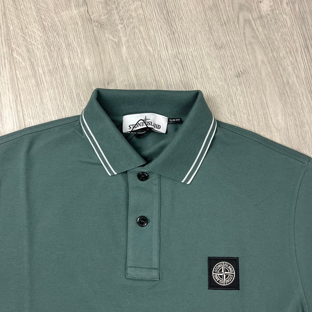 Stone Island Patch Polo Shirt - Bottle Green Ironleague