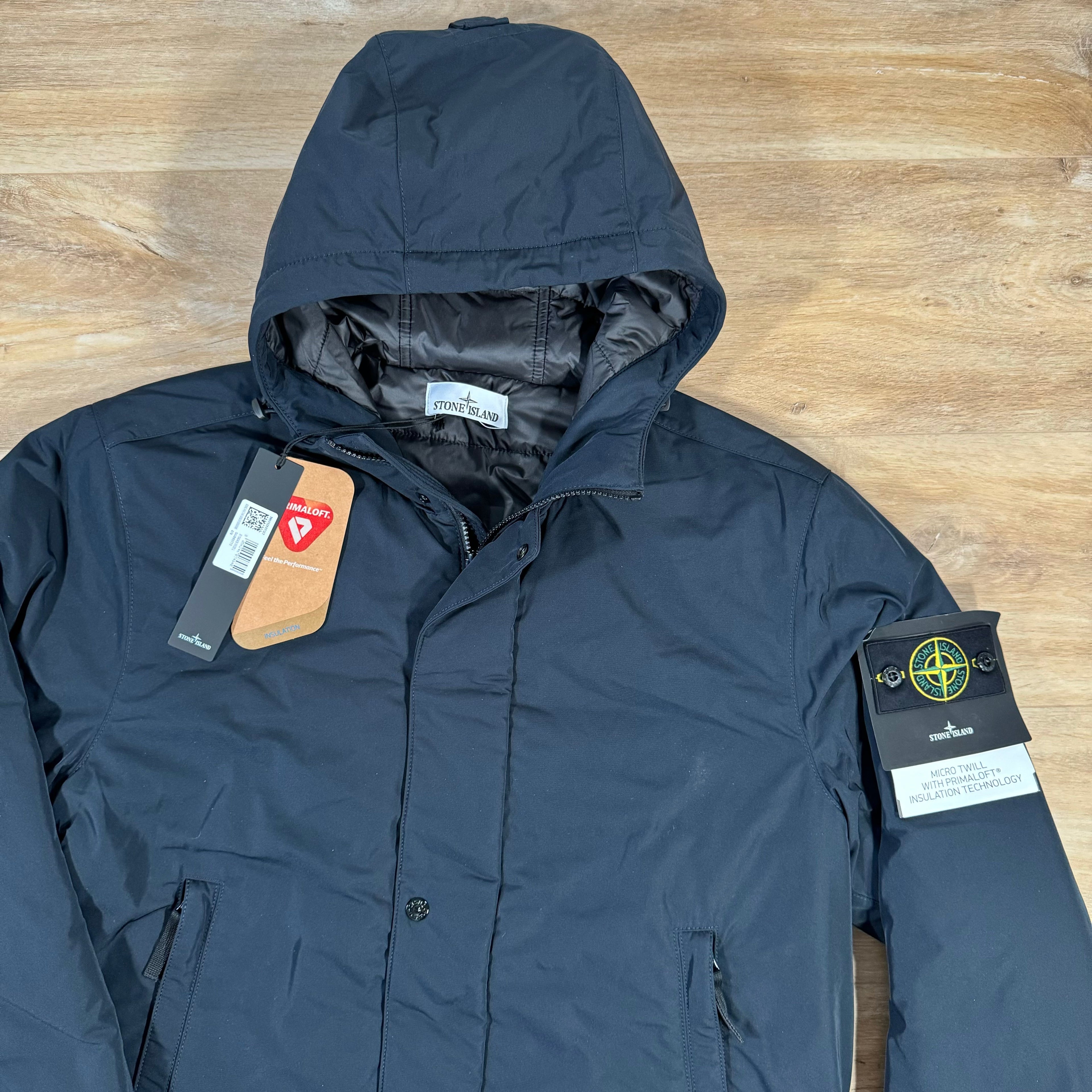 Stone Island Polyester Micro Twill Jacket in Navy Ironleague