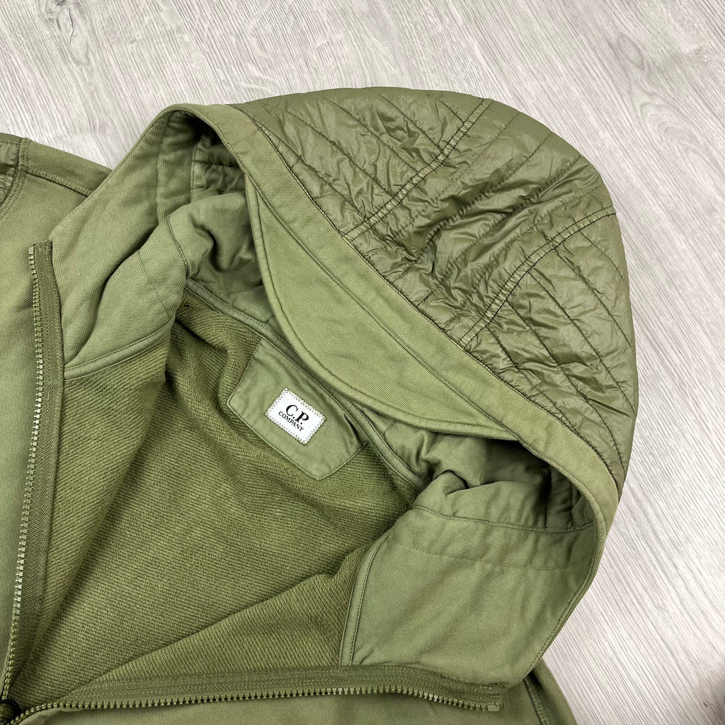 CP Company Raised Fleece Zip Hoodie - Capers Ironleague