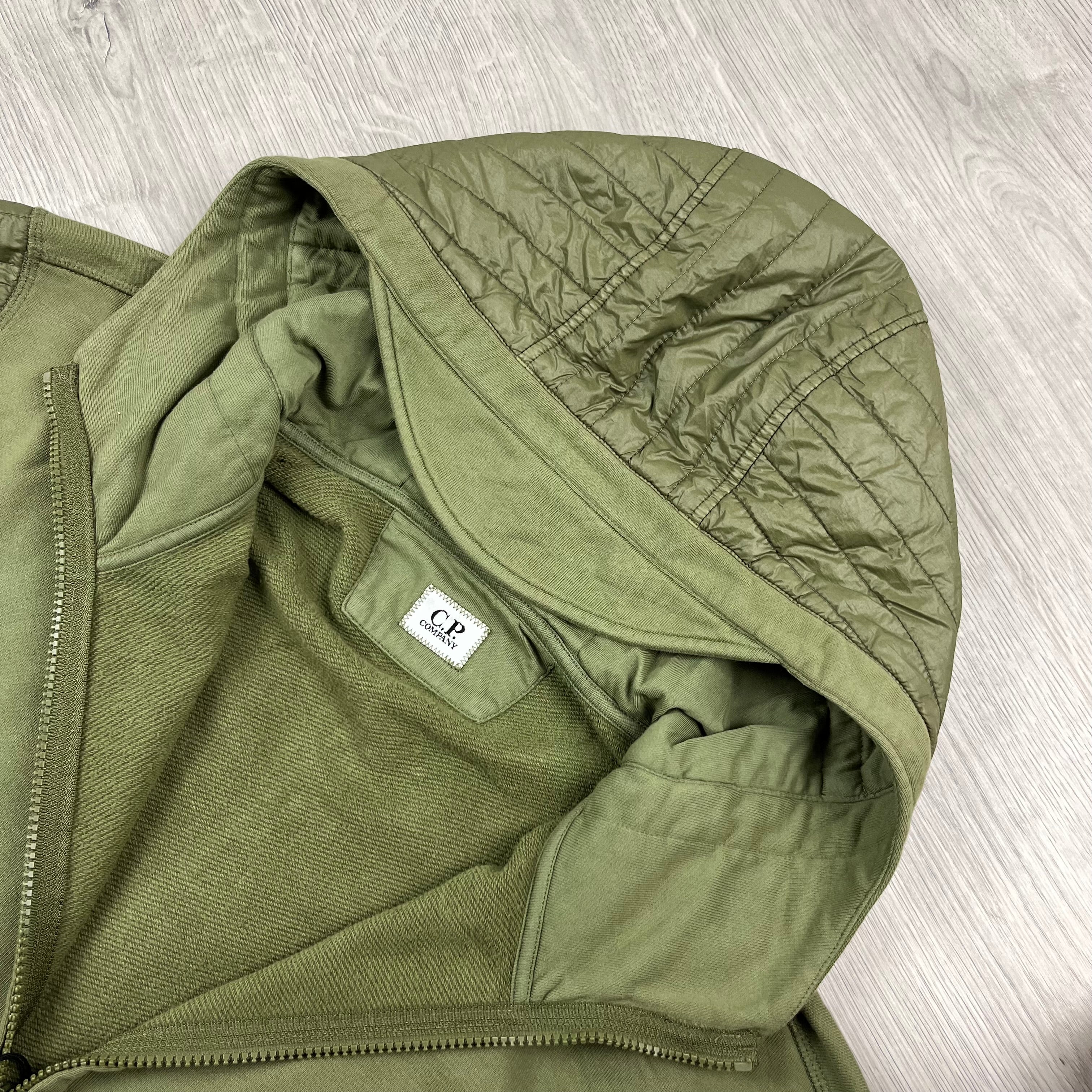 CP Company Raised Fleece Zip Hoodie - Capers Ironleague