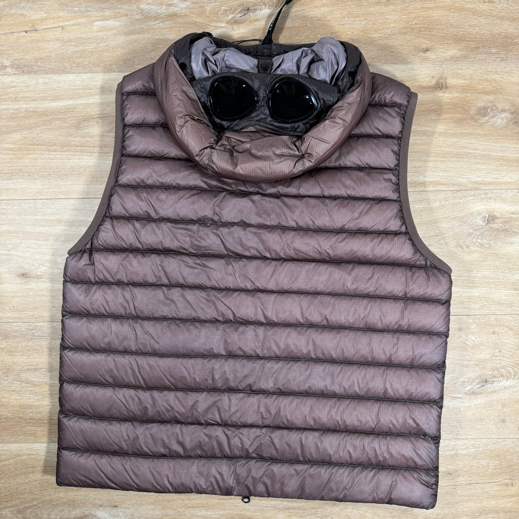 CP Company DD Shell Goggle Down Vest in Purple Dove Ironleague