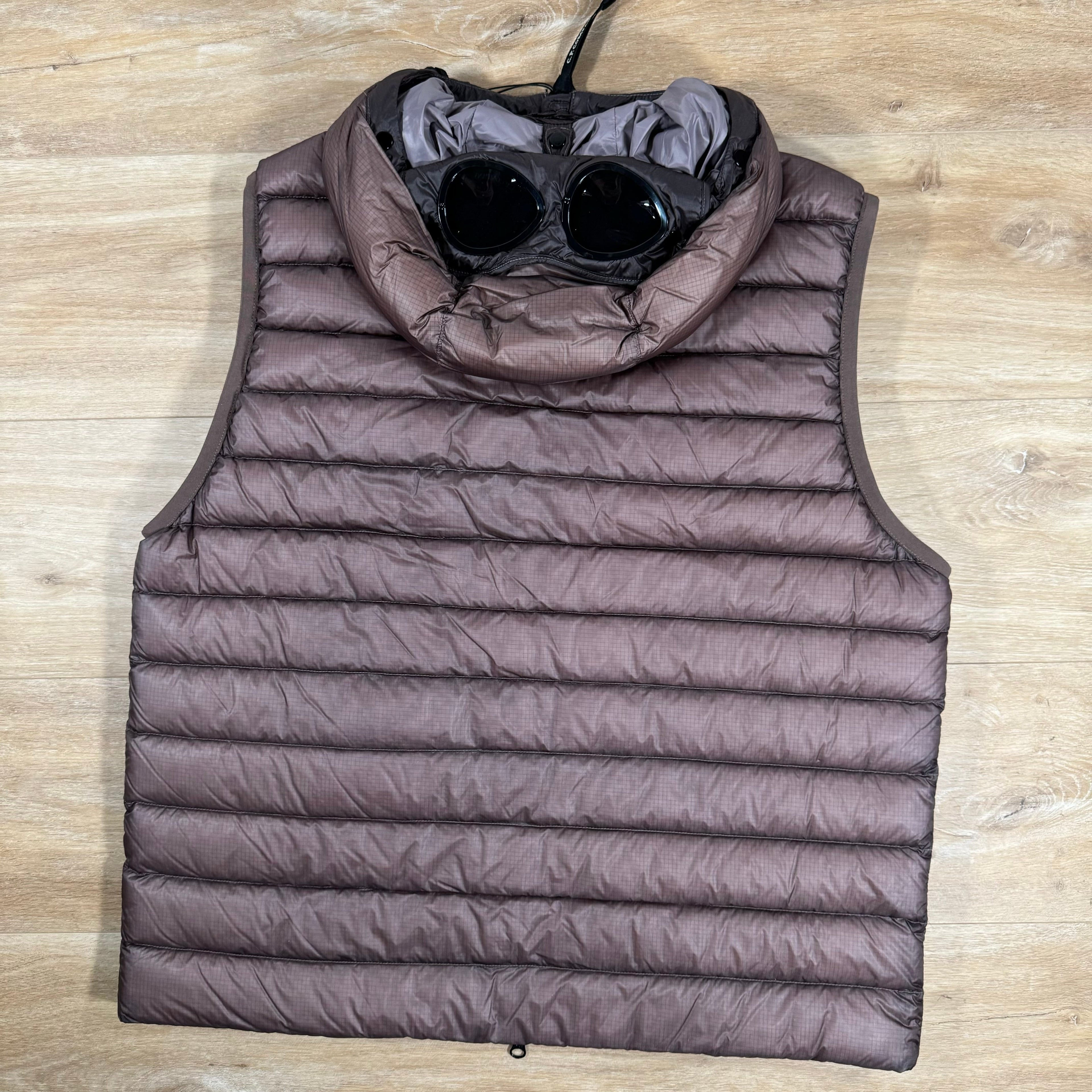 CP Company DD Shell Goggle Down Vest in Purple Dove Ironleague