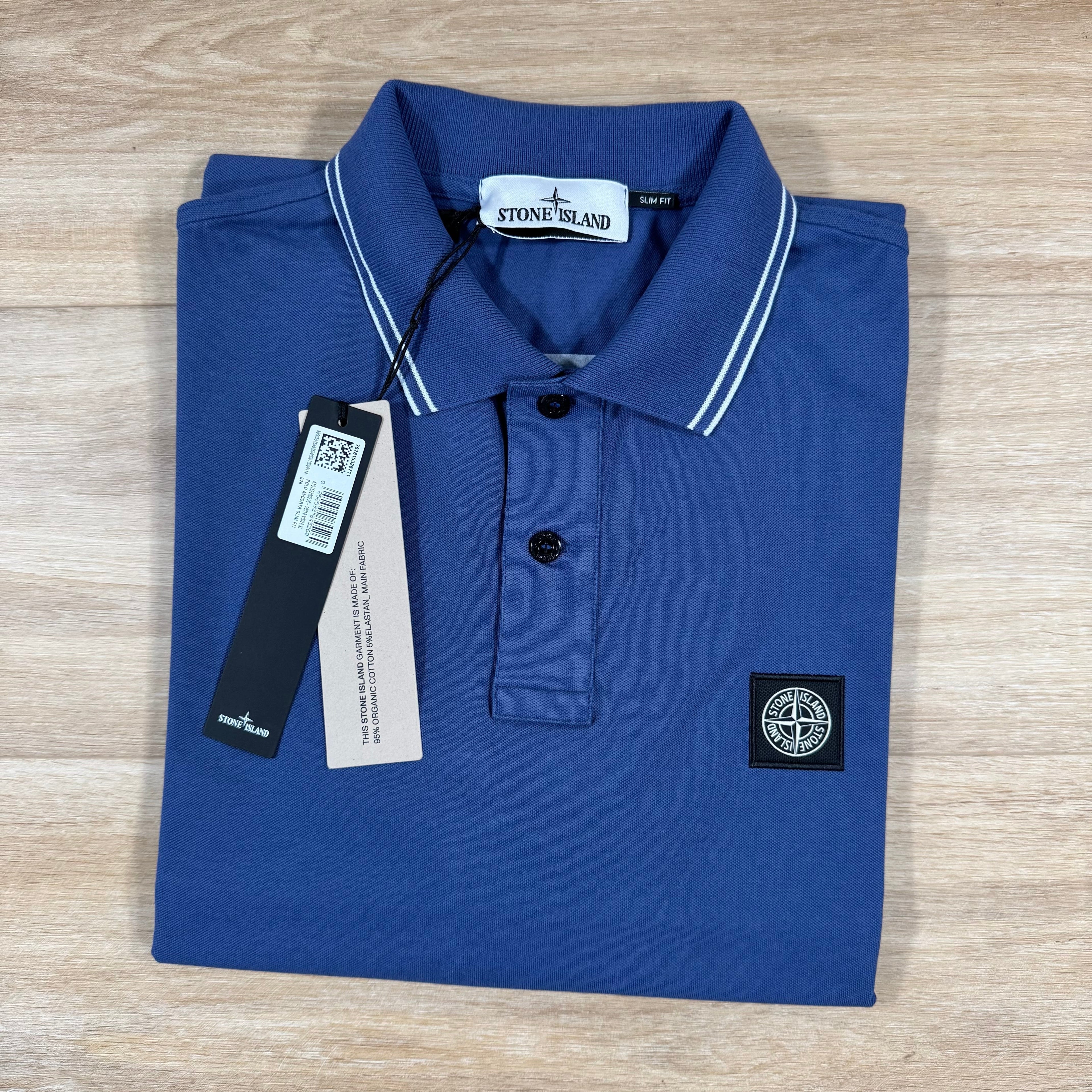 Stone Island Organic Cotton Pique Polo Shirt in Blue Marine Ironleague