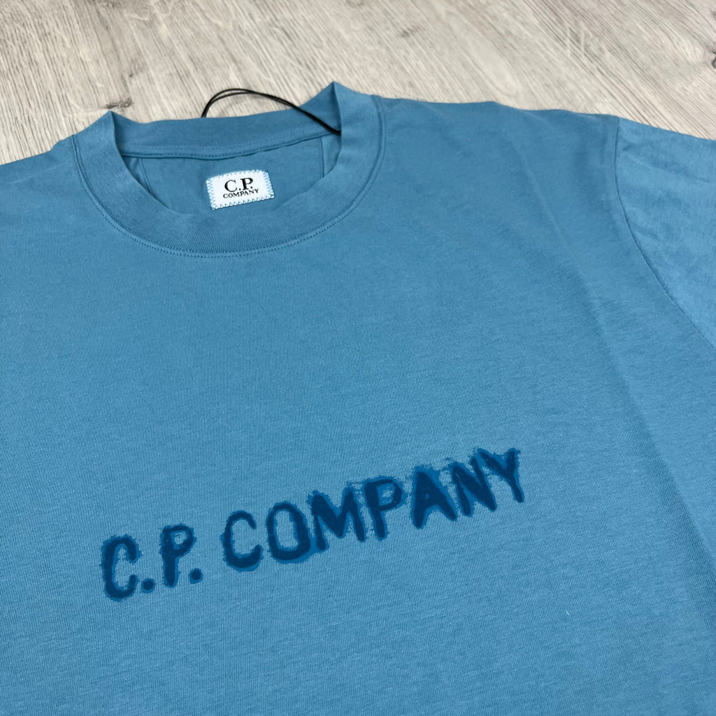 CP Company Printed T-Shirt - Aegean Blue Ironleague