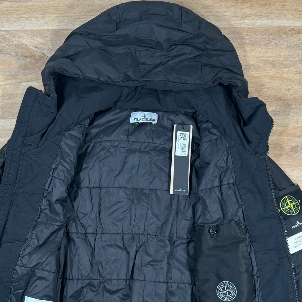 Stone Island Crinkle Reps R-NY Primaloft T-C Jacket in Black Ironleague