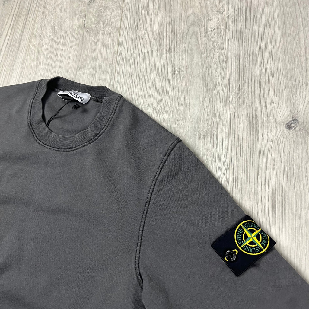 Stone Island Dyed Sweatshirt - Charcoal Ironleague
