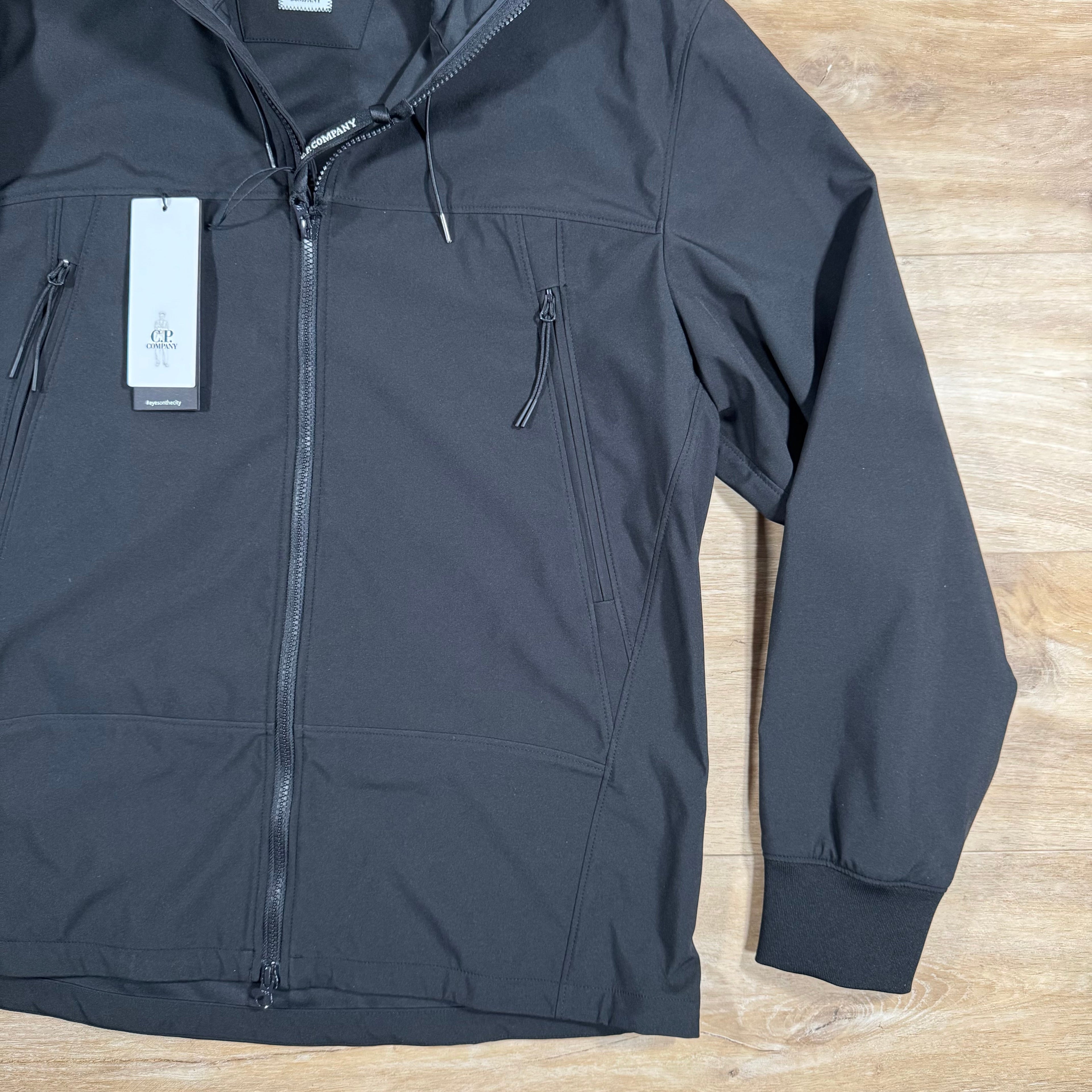 CP Company Shell-R Goggle Jacket in Black Ironleague