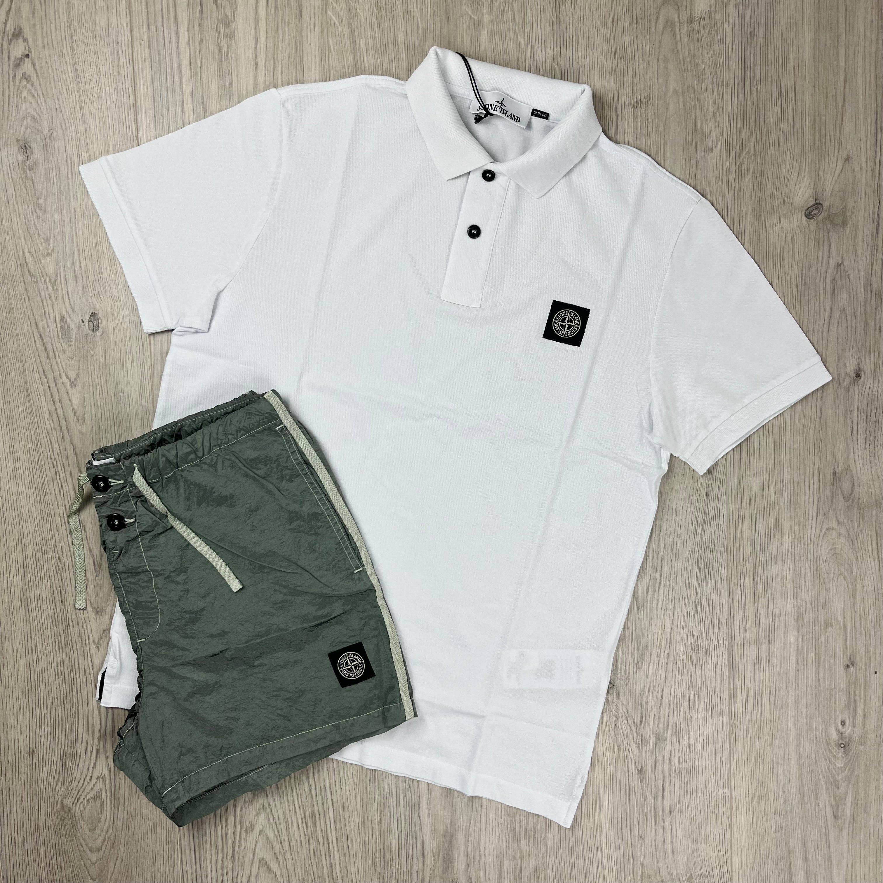 Stone Island Holiday Set - White/Sage Ironleague