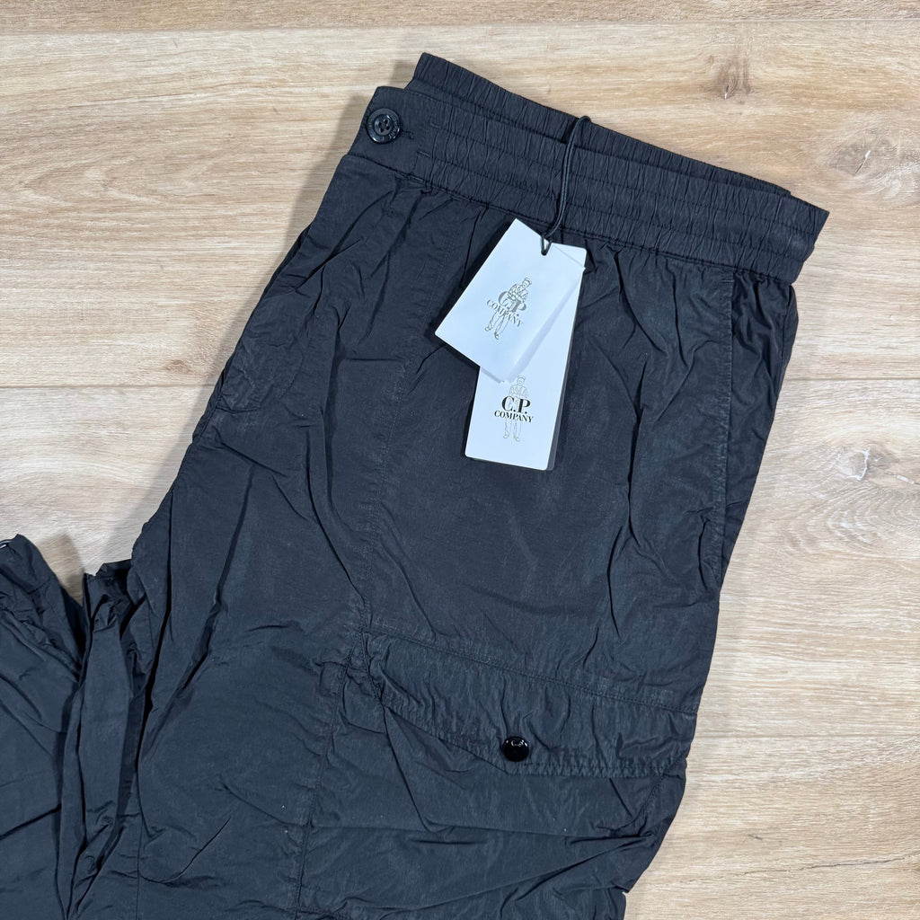 CP Company Chrome-R Cargo Lens Pants in Black Ironleague