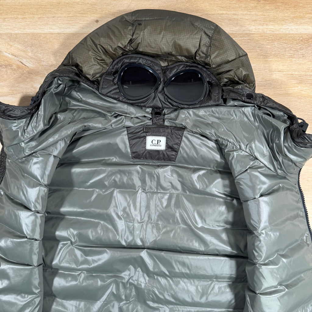 CP Company DD Shell Goggle Down Vest in Grape Leaf Ironleague